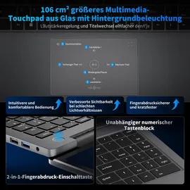 Blackview Laptop Acebook 12 Intel Core I5-1030NG7, 16 FHD, 16GB DDR4, 512GB SSD 2TB,Win11 Pro Notebook, 57Wh Mega Akku/ 67W Schnellladung, HDMI 2.0, Tastatur QWERTY, USB 3.0×2, Dual-Band 5G WiFi