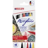 edding Acrylmarker 5300 fein 5er-Set basic