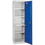 Stumpf, Werkstattschrank, Werkzeugschrank B500xT500xH1800 mm RAL 7035/5010 4 Wannenböden (50 cm, 180 cm)