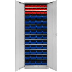 ADB Stahlschrank 40829 lichtgrau 71,0 x 30,0 x 195,0 cm, aufgebaut