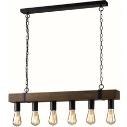 Luce ambiente Design Pendelleuchte »Texas«, metall/holz, braun
