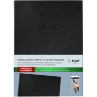 Sigel Speisekarten-Mappe A4, schwarz