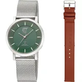 ETT Eco Tech Time ELS-11618-81MS Damenuhr Atacama Solar Funkuhr