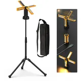 iodoo Solar-Akku LED Baustrahler mit Stativ, 13200mAh Kapazität Akku, 8000 Lumen Helligkeit LED Strahler, für Baustellen, Outdoor-Camping, Werkstatt und Studio