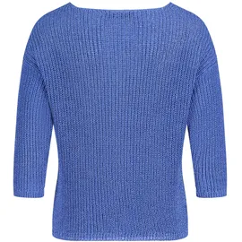 Betty Barclay Basic-Strickpullover mit Rippenstruktur Adria Blau 48