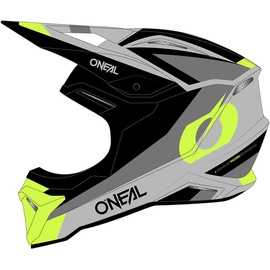 O'Neal 1SRS Stream Kinder Motocross Helm, schwarz-grau-gelb, Größe L