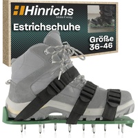 Hinrichs Nagelschuhe - 2x Nagel Schuhe in 30x13,3cm & Spikes 25mm - Größenverstellbare Schuhe zum Rasen lüften – Estrichschuhe – Rasenlüfter zum rasenbelüften – Rasenbelufter - Estrich Nagelschuhe