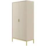 raumhirsch furniture Drehtürenschrank Austin 55 x 205 x 100 cm Kaschmir/Gold