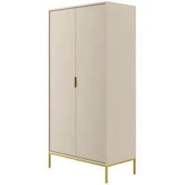 raumhirsch furniture Drehtürenschrank Austin 55 x 205 x 100 cm Kaschmir/Gold