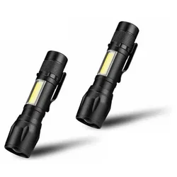 Qivee 2x Mini Taschenlampe Polizei Swat Lampe