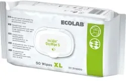 ECOLAB Incidin OxyWipe S XL Reinigungs- und Desinfektionstücher 3116100 , 1 Packung = 50 Tücher, Maße: 25 x 37 cm