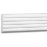 PROFHOME DECOR Wand- und Friesleiste 2 m Weiß 200 x 0,9 x 4,8 cm