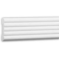 PROFHOME DECOR Wand- und Friesleiste 2 m Weiß 200 x 0,9 x 4,8 cm