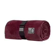 S.Oliver Kuscheldecke Kuschelsoft 150 x 200 cm Polyacryl Rot Bordeaux