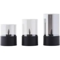 Brilliant Bougie LED-Kerzen 3 St. schwarz
