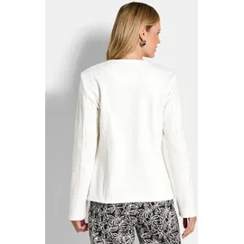 GOLDNER Sommerjacke GOLDNER "Elegante Baumwolljacke mit Struktur", Damen, Gr. 42, weiß, Obermaterial: 98% Baumwolle CO. 2% Elasthan EL., Jacken, Jaquardstruktur im Jersey
