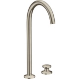 Hansgrohe Axor One 2-Loch Waschbeckenarmatur Select 260 Push-Open Ablaufgarnitur brushed nickel