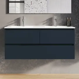 Evineo ineo2 Unterschrank B: 120 cm, 3 Auszüge, mit Griffmulde, für evineo ineo2 Doppelwaschtisch,, BE0703BL,