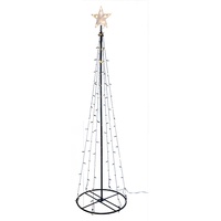 Haushalt International HI Weihnachtsbeleuchtung Weihnachtsbaum-Alternative 106 LEDs 180 cm