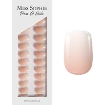 Miss Sophie Press On Nails Nude Babyboomer Short Square | rosa