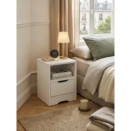 KADIMA DESIGN Nachtschrank Ilm 31 x 31 x 43 cm Weiß