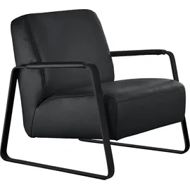 W.Schillig Cocktailsessel "quadroo Loungesessel", schwarz (schwarz z59), B:65cm H:82cm T:82cm, Velourgewebe V41 (100% Polyester);Longlife Xtra-Leder Z59 - Glattleder;Longlife Xtra-Leder Z73 - Glattleder;Stoff S37 (100% Polyester): Luxus-Microfaser in Lederoptik,