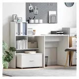 vidaXL Schubladenschrank 55 x 45 x 31 cm Weiß