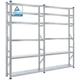 Proregal Fachbodenregal Silber, Metall, 180x210x40 cm, Freizeit, Heimwerken, Werkstatt, Schwerlastregale