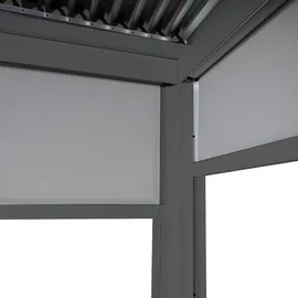 Mendler Seitenwand für Pergola HWC-L41 3 Stück 3 x 3 m Anthrazit