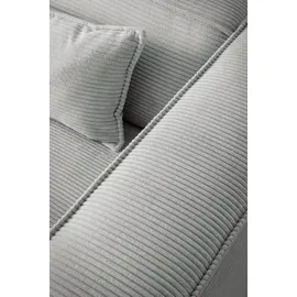 LeGer Home by Lena Gercke Polsterecke »PIARA XXL, L-Form mit Schlaffunktion, Big-Sofa in Cord o. Leinenoptik«, Hocker stellbar zum Schlafsofa (Krokodilverbinder), tiefe Sitzfläche