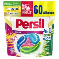 Persil Color 4in1 DISCS (60 Waschladungen), Colorwaschmittel mit Tiefenrein-Plus Technologie für leuchtende Farben, 92% biologisch abbaubare Inhaltsstoffe*