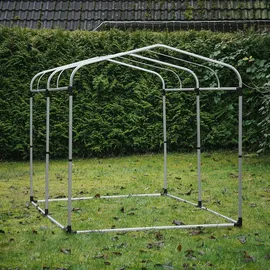 SoBuy Fahrradgarage für 2-4 Fahrräder wetterfest Silber