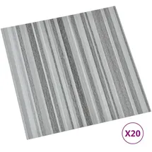 vidaXL PVC-Fliesen Selbstklebend 20 Stk. 1,86 m2 Hellgrau