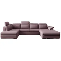 Luxusbetten24 Schlafsofa Designer Sofa Emiliano, mit Schlaf- und Klappfunktion rosa