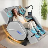 NAGLIFOR Massagesessel,Ganzkörper-Massagestuhl, 14 Massagerollen, Rücken- und Beinheizung, Fußmassage, 8 Airbags, Bluetooth-Lautsprecher, Touch-Fernbedienung für Familie und Freunde