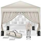 tillvex Faltpavillon tillvex® Pavillon 3x3m Wasserdicht Gartenzelt Faltpavillon Partyzelt, (3x3m wasserdicht, Pop-Up Faltpavillon höhenverstellbar), Einfacher Aufbau in Minuten