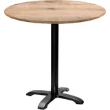 Runder Tisch Ø 80 cm – Modell Bazila mit natürlichem Tannin - Braun