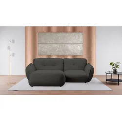 Ecksofa BETYPE "Be Fluffy", grau (anthracit), B:269cm H:87cm T:184cm, 100% Polyester, Sofas, Softes Sitzgefühl, moderne Kedernaht, hochwertiger Bezug