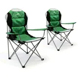 VCM Campingstuhl 2er Set Grün/Schwarz