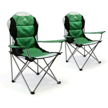 VCM Campingstuhl 2er Set Grün/Schwarz