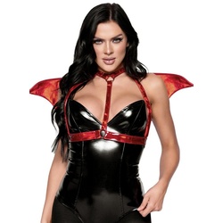 Leg Avenue Kostüm-Flügel Sexy Teufel Gurt, Körperharnisch mit Teufelsflügeln rot