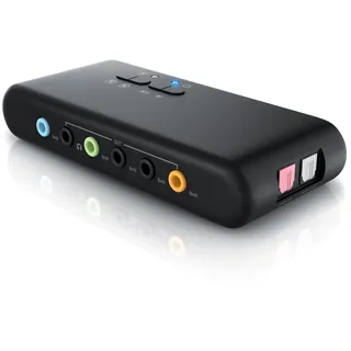 CSL externe 7.1 USB Soundkarte für bis zu 8 Lautsprecher Dynamic 3D Surround Sound / mit Treiber