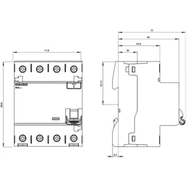 Siemens 5SV3344-6 FI-Schutzschalter 4polig