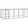 vidaXL Outdoor-Hundezwinger mit Überdachung 12,1 m2 Stahl Grau
