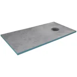 Marwell Duschwanne MARWELL, grau (hellgrau), B:160cm H:4cm T:90cm, Duschwannen, 160 x 90 x 4 cm aus sehr stabilem, wasserdichtem Polystyrol