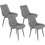 Hela Stuhl Newport, grau Microfaser B/H/T: ca. 54x85x63 cm - grau