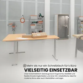 bümö Eckschreibtisch Weiß