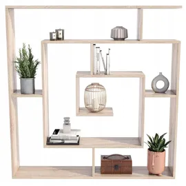matkam Bücheregal 125 x 129 x 21 cm Sonoma Eiche