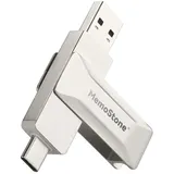KingSpec External SSD 256GB, Up to 550MB/s, USB Flash Drive 2-in-1 USB C & USB A, Thumb Drive Memory Stick SSD Portable Hard Drive Compatible with iPhone 15/PS4/PS5/Android Phone/Windows/Mac...