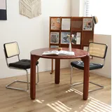Stuhl Esszimmerstuhl Stapelbar Chrom Rattan Schwarz Okmyhome